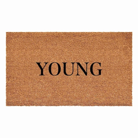 Calloway Mills Personalized Door Mat, Black, Natural, 24 in W x 48 in L 111602448